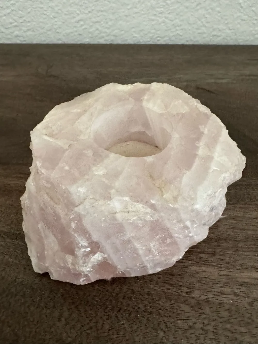 Pink Geode Rock Candle Holder